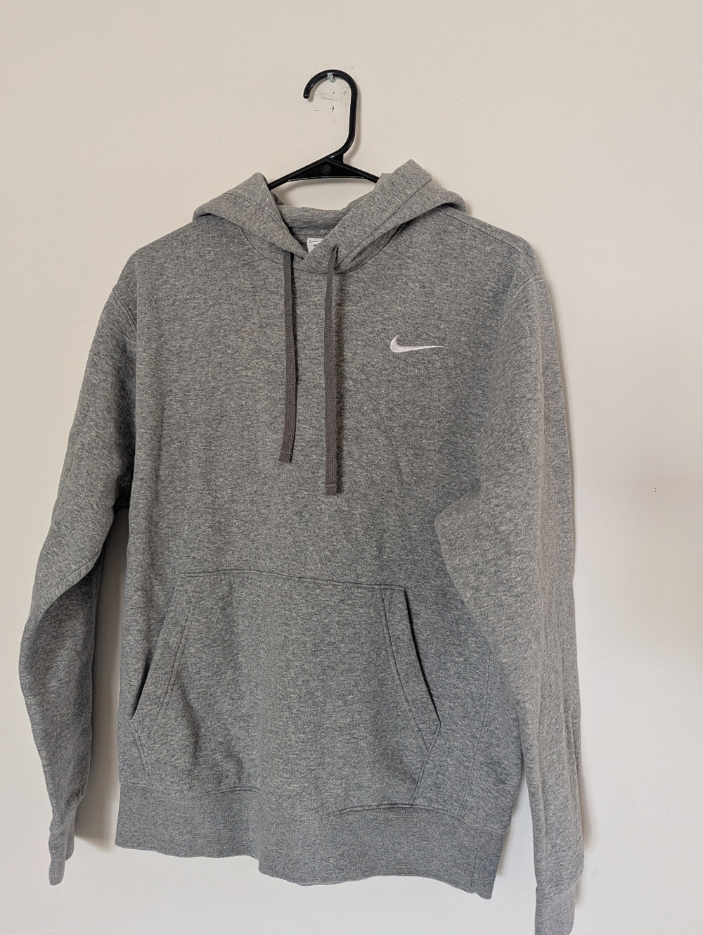 Nike Gray Pullover Hoodie with White Swoosh